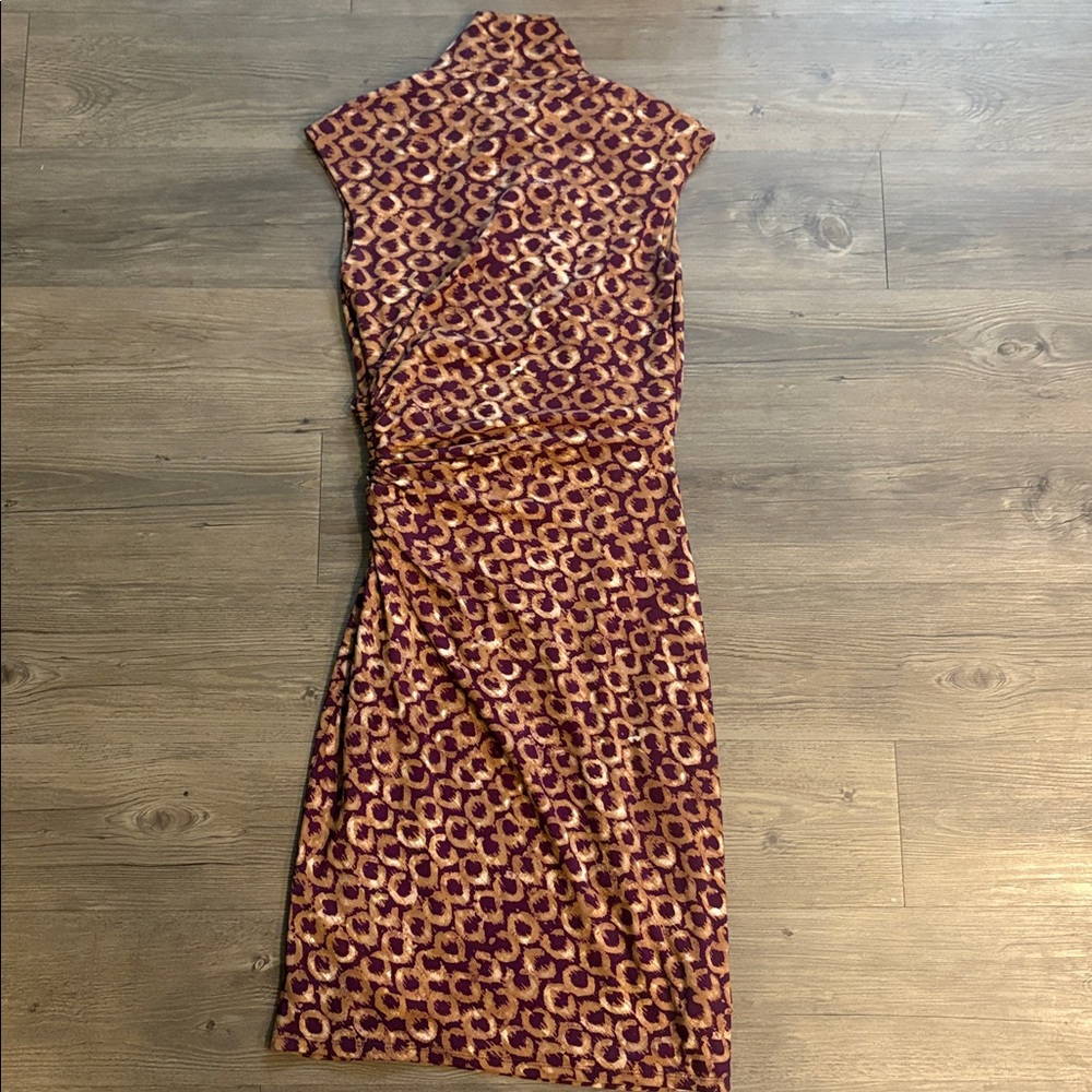 Lauren Ralph Lauren Brown Patterned Mini Dress - Picture 8 of 9